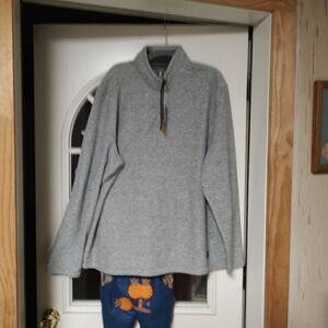 New G.H. Bass Gray Super Soft Fleece Long Sleeved Top Size Men's XL